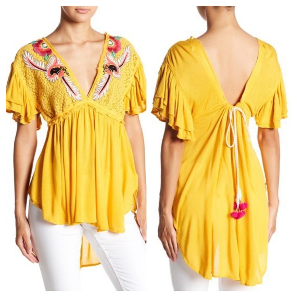 Free People Fiesta Nueva Embroidered Tunic